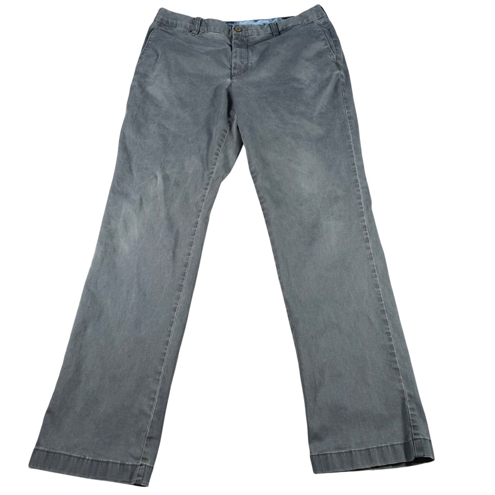 Tommy Bahama Boracay Chino Pants Mens 34x32 Grey Cotton Tencel‎ Straight Leg